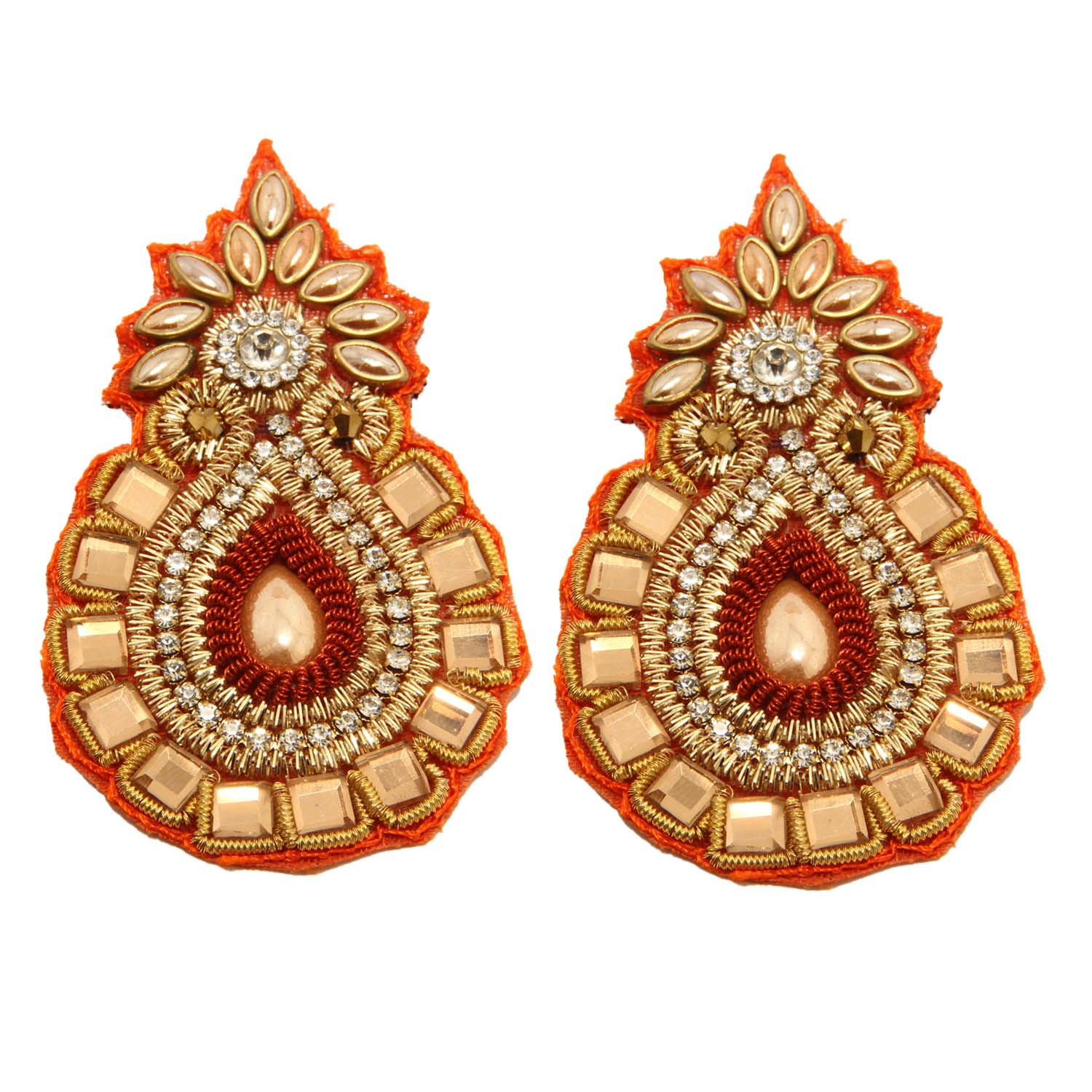 Embroidery Sew On Patches (10 Designs x 2 PCs, Random Color Sets) Decorative Appliques Motifs for Garments DIY Crafts Skirts Clothes Blouse Dress [ac-sewsupp-00009-assort-mix1]