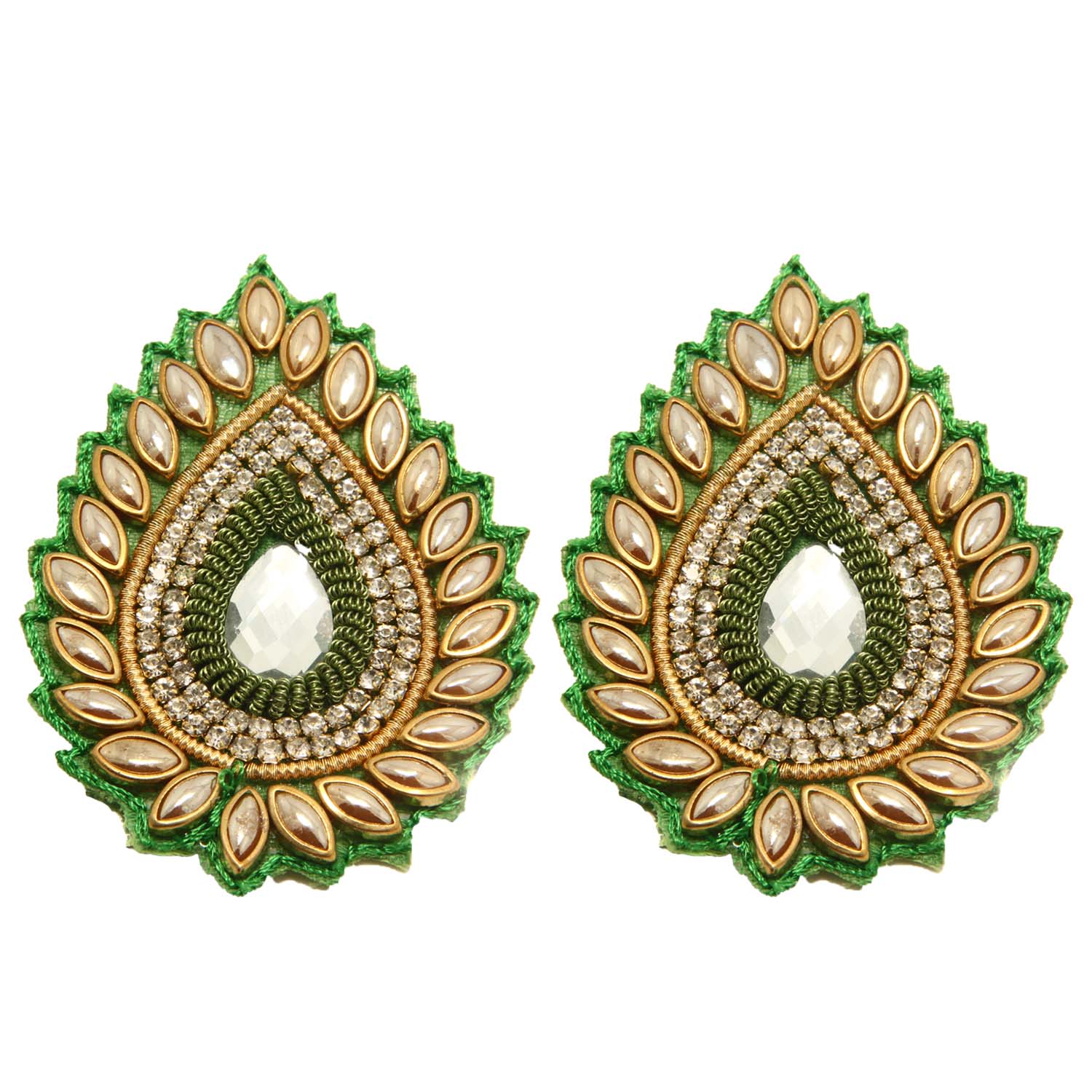 Embroidery Sew On Patches (10 Designs x 2 PCs, Random Color Sets) Decorative Appliques Motifs for Garments DIY Crafts Skirts Clothes Blouse Dress [ac-sewsupp-00009-assort-mix1]