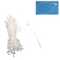 Plastic Price Tags (1 Pack, 500 Pieces) 5 Inch Transparent Color Loops Snap Locks Tying Fastener Hooks Ties Pins