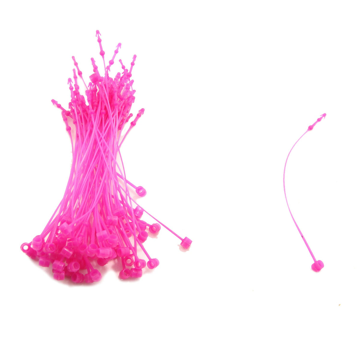 Plastic Price Tags (1 Pack, 500 Pieces) 3 Inch Pink Loops Snap Locks Tying Fastener Hooks Ties Pins [jefs-dispcrdtool-00006-m4]