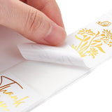 Paper Stickers 3.1x1.1 Inch / 8x3 CM (1 Roll, 120 Stickers) Thank You Printed Rectangle Yellow Gift Packing Tags [jefs-dispcrdtool-00007-m18]