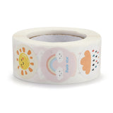 Paper Stickers 1 Inch / 2.5 CM (1 Roll, 500 Stickers) Weather Seasons Theme Round Multicolor Gift Packing Tags [jefs-dispcrdtool-00007-m3]