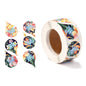 Paper Stickers 2.5x1 Inch  / 6.3x2.75 CM (1 Roll, 500 Stickers) Thank You Printed Drop Multicolor Gift Packing Tags [jefs-dispcrdtool-00007-m4]