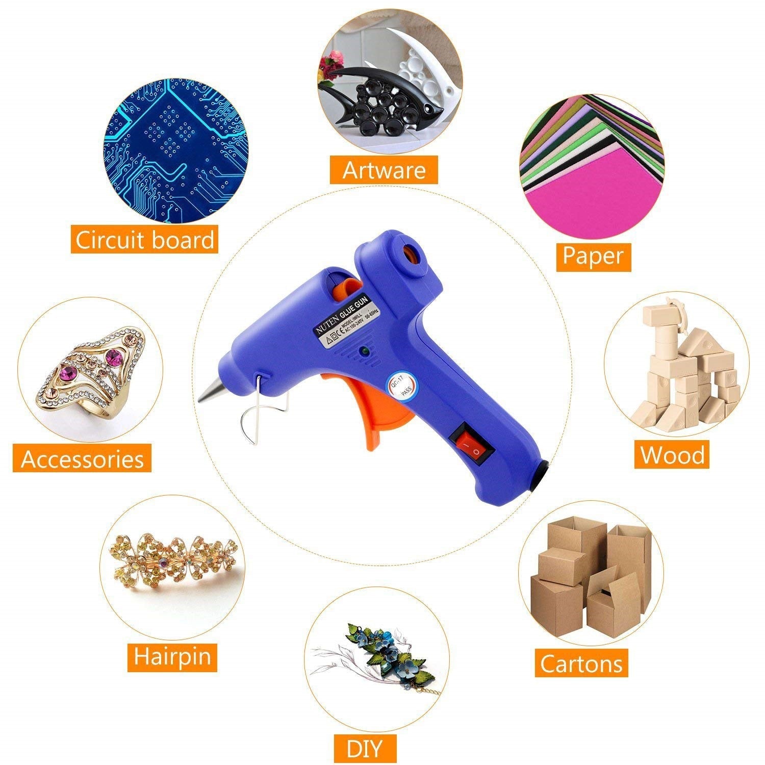 Glue Gun (1 Piece) 40 Watt Suitable For 11 MM Sticks Hot Melt Adhesive DIY Crafts Heating Multipurpose [jefs-dispcrdtool-00038-gun-m2]