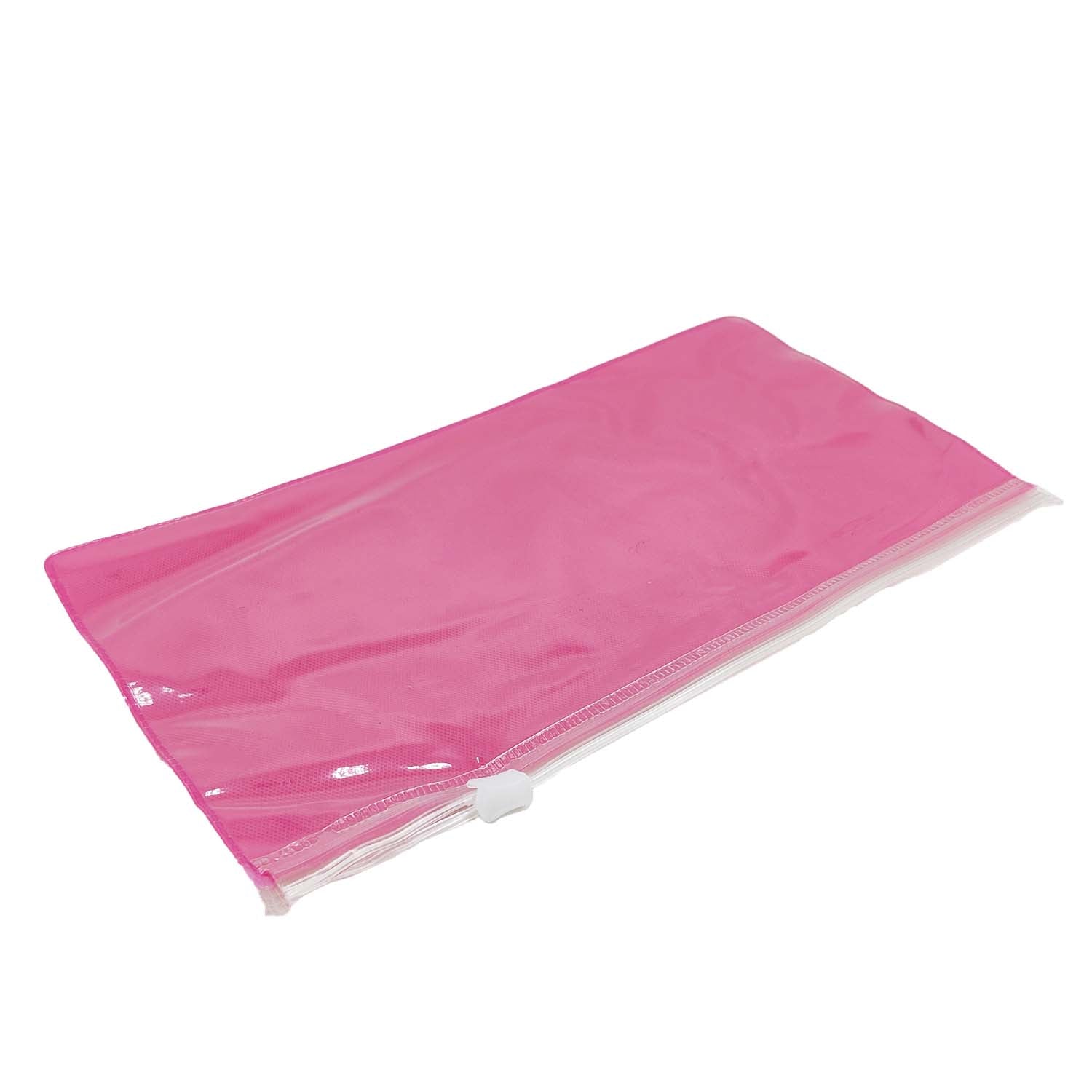 Plastic Zipper Pouches (5 Pieces) 4x8 Inch Pink For Jewellery Packaging Storage Stationary Multipurpose [jefs-dispcrdtool-00052-m19]