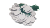 Paper Price Tags 2.3x1.5cm Oval White (Sold as 1 set, 90-100 Tags/set) [jefs-dispcrdtool-00067-m7]