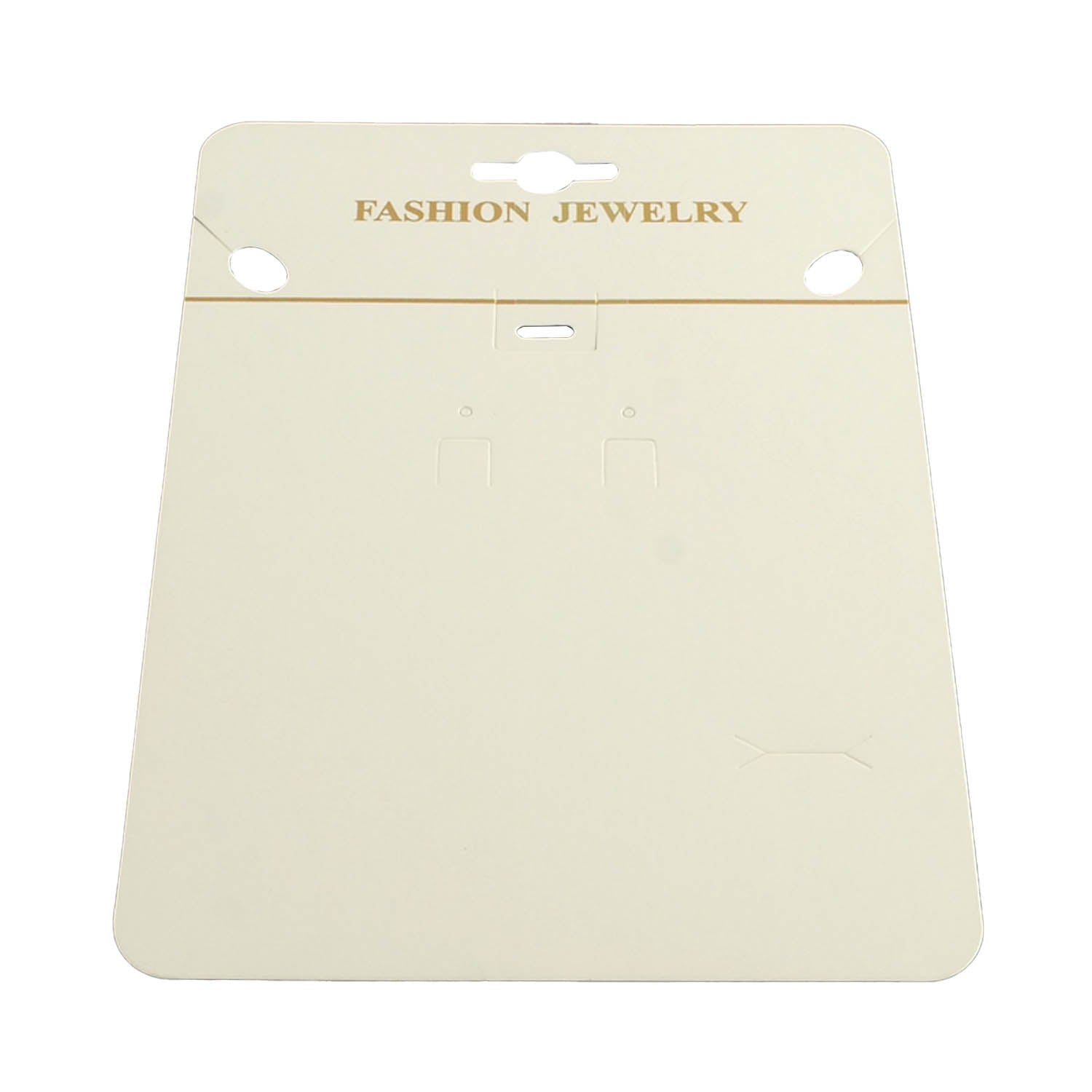 Paper Necklace Chain Jewellery Display Cards 19x14cm Rectangle White (Pack of 10 Pieces)