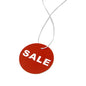 Paper Price Display Sale Tags For Jewellery Bags Crafts Garments Outlets Multi-Purpose With Thread 4.5cm Round Red (Pack of 50 pieces) [jefs-dispcrdtool-00183-m1]