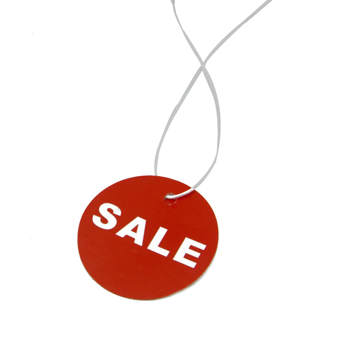 Paper Price Display Sale Tags For Jewellery Bags Crafts Garments Outlets Multi-Purpose With Thread 4.5cm Round Red (Pack of 50 pieces) [jefs-dispcrdtool-00183-m1]
