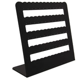 Acrylic Earring Display Stand For 30 Pairs (24 + 6 Pairs) 11 Inch Rectangle [Black] (Sold as 1 piece) [jefs-dispcrdtool-00215-m3]
