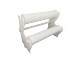 Acrylic Bangle Display Stand (1 Piece) Roll White 2 Layers 9x2 Inch [jefs-dispcrdtool-00221-white-m2]