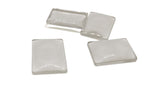 Glass Patch Embellishments Cabochons 25x18x5xmm Rectangle Transparent Color (Pack of 4 pieces) [jefs-embelshcabo-00001-m6]