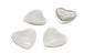Glass Patch Embellishments Cabochons 25x25x6xmm Heart Transparent Color (Pack of 4 pieces) [jefs-embelshcabo-00001-m9]