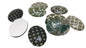 Glass Patches Embellishments Cabochons Flower Design 40x30x8xmm Oval Random Blue Black Color (Pack of 4 pieces) [jefs-embelshcabo-00002-m4]