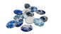 Glass Patches Embellishments Cabochons Random Design Print 18x13x4xmm Oval Assorted Blue Shades (Pack of 4 pieces) [jefs-embelshcabo-00002-m8]