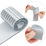 Mini 5 MM Self Adhesive Glass Mirror Stickers (1 Roll, 480 Pieces) Transparent Square For Embroidery Crafts Jewellery Making Decoration [jefs-embelshcabo-00005-m1]