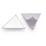 Self Adhesive Acrylic Mirror Stickers (25 Pieces) 19 MM Transparent Triangle For Embroidery Crafts Jewellery Making Decoration [jefs-embelshcabo-00006-m1]