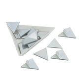 Self Adhesive Acrylic Mirror Stickers (25 Pieces) 19 MM Transparent Triangle For Embroidery Crafts Jewellery Making Decoration [jefs-embelshcabo-00006-m1]