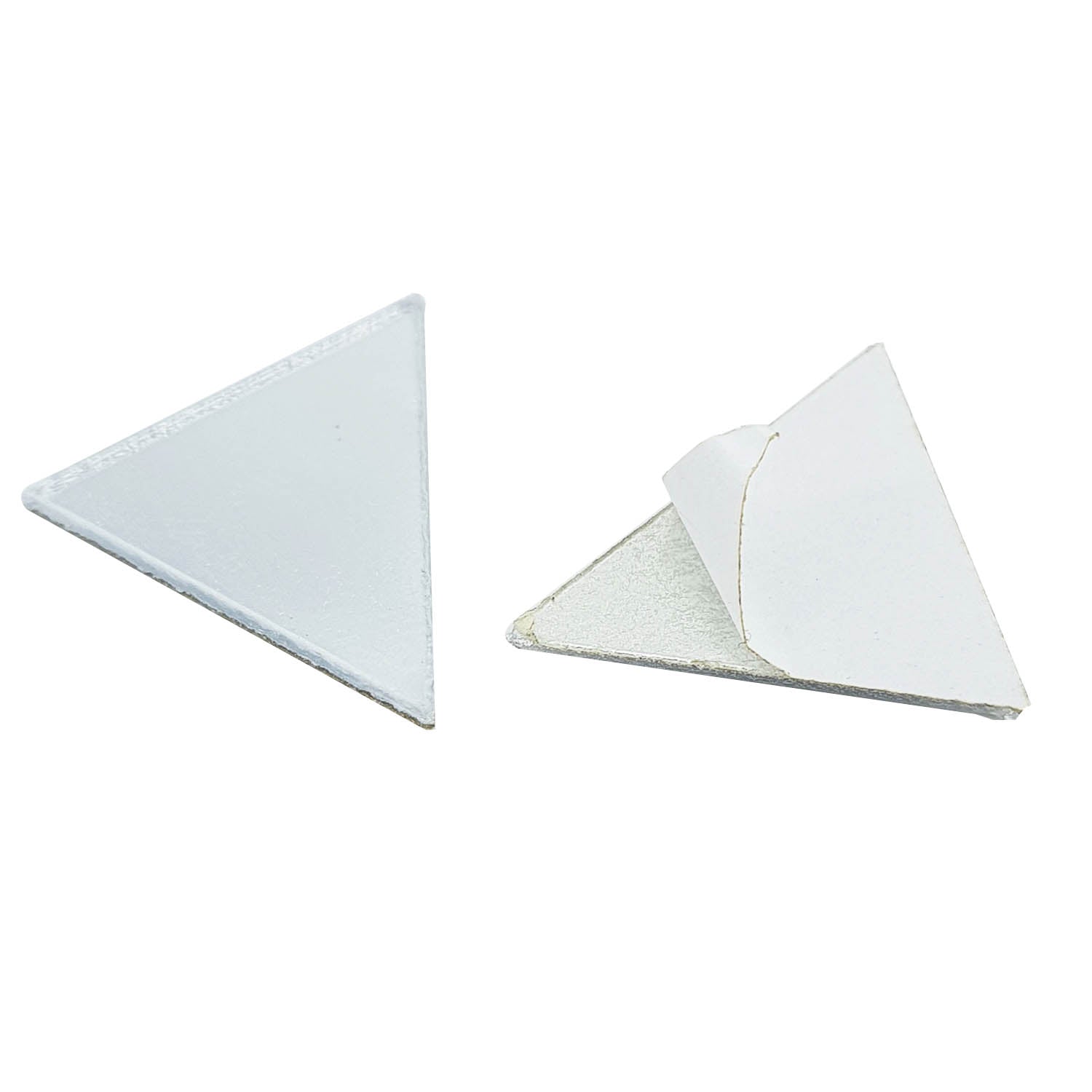 Self Adhesive Acrylic Mirror Stickers (25 Pieces) 19 MM Transparent Triangle For Embroidery Crafts Jewellery Making Decoration [jefs-embelshcabo-00006-m1]
