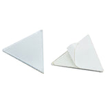 Self Adhesive Acrylic Mirror Stickers (25 Pieces) 19 MM Transparent Triangle For Embroidery Crafts Jewellery Making Decoration [jefs-embelshcabo-00006-m1]