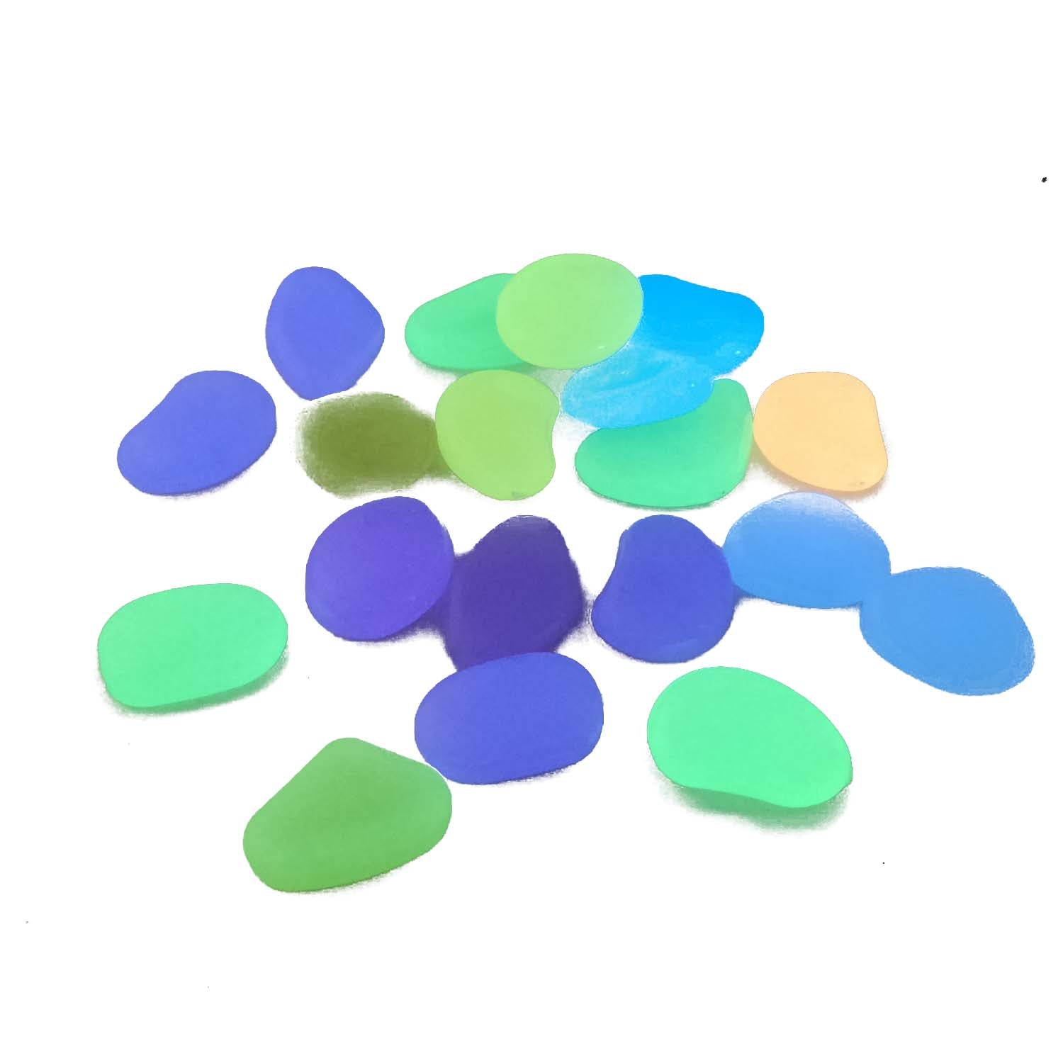 Acrylic Glow In the Dark Non-Uniform Stones (25 Pieces) 2-3 CM Mixed Colors For Decoration Crafts [jefs-embelshcabo-00007-m1]