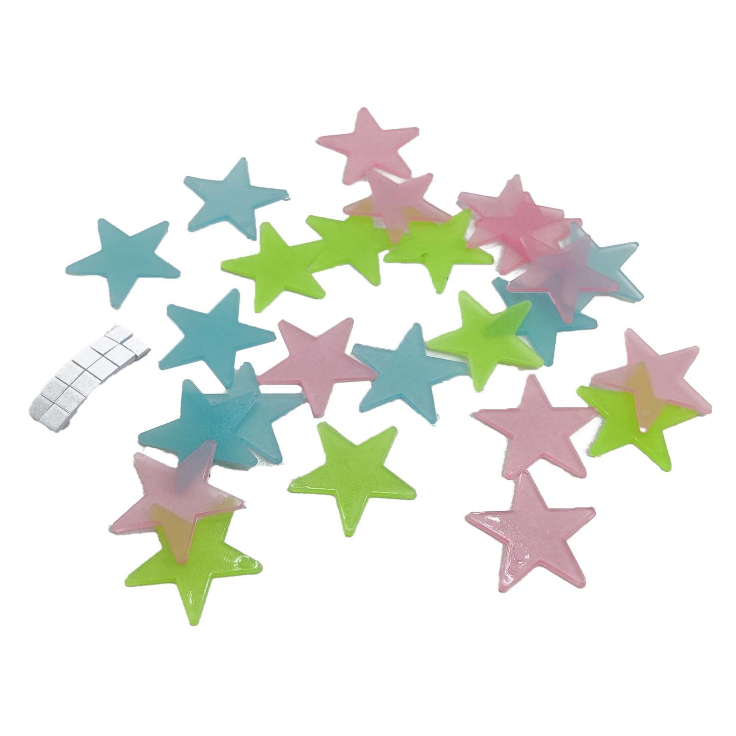 Acrylic Glow In the Dark Non-Uniform Stones (25 Pieces) 3.5 CM Mixed Colors For Decoration Crafts [jefs-embelshcabo-00007-m2]