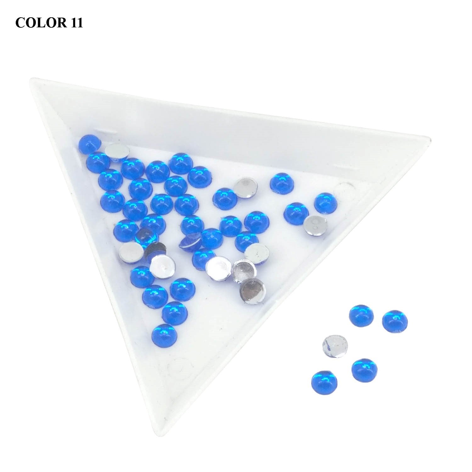 Imitation Kundan Stones Flat Back Acrylic 4.2x2.1mm Round For Jewellery Making Sewing Embroidery Garment Embellishments [jefs-embelshcabo-00122]