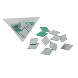 Small Glass Mirrors Rhombus 21.5x14mm (60 Pieces) For Sewing Embroidery Crafts Jewellery Multipurpose Transparent Color (25 Gm Weight) [jefs-embelshcabo-00124-m11]