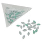 Small Glass Mirrors Oval 8x4mm (450 Pieces) For Sewing Embroidery Crafts Jewellery Multipurpose Transparent Color (25 Gm Weight) [jefs-embelshcabo-00124-m12]
