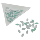 Small Glass Mirrors Oval 8x4mm (450 Pieces) For Sewing Embroidery Crafts Jewellery Multipurpose Transparent Color (25 Gm Weight) [jefs-embelshcabo-00124-m12]