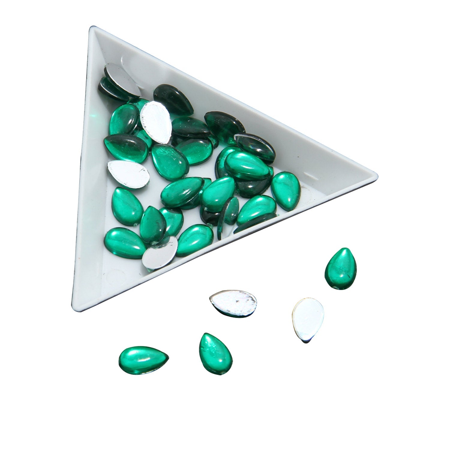 Imitation Kundan Stones Flatback Acrylic 10x6.25x2 MM Drop For Jewellery Making Garment Embellishments
