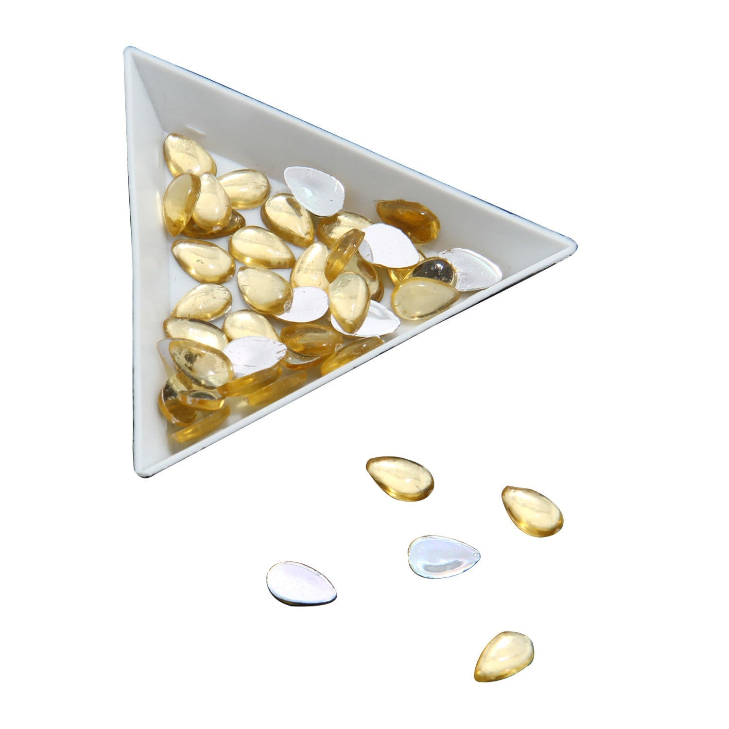 Imitation Kundan Stones Flatback Acrylic 10x6.25x2 MM Drop For Jewellery Making Garment Embellishments