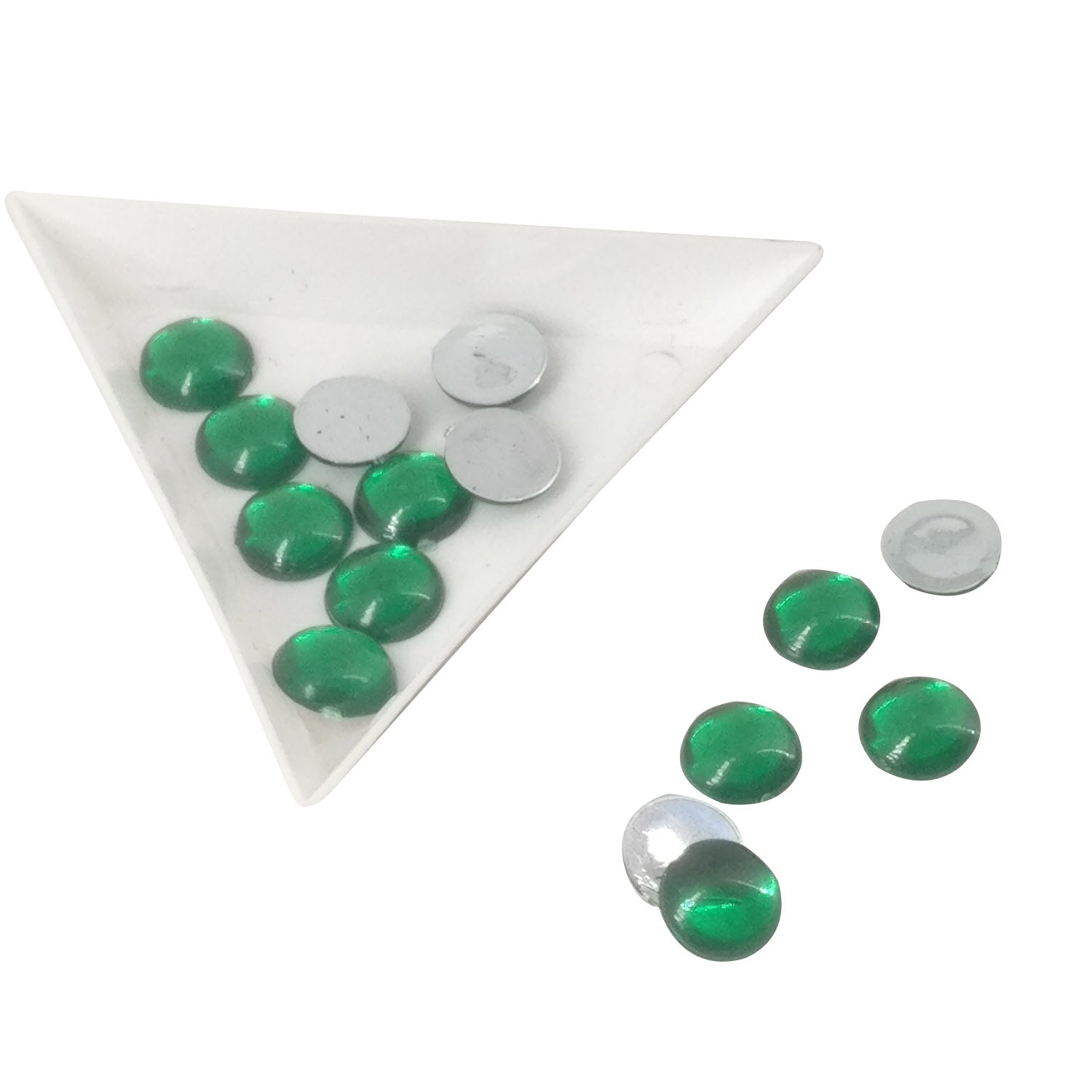Imitation Kundan Stones Flatback Acrylic 10x2.5 MM Round For Jewellery Making Garment Embellishments