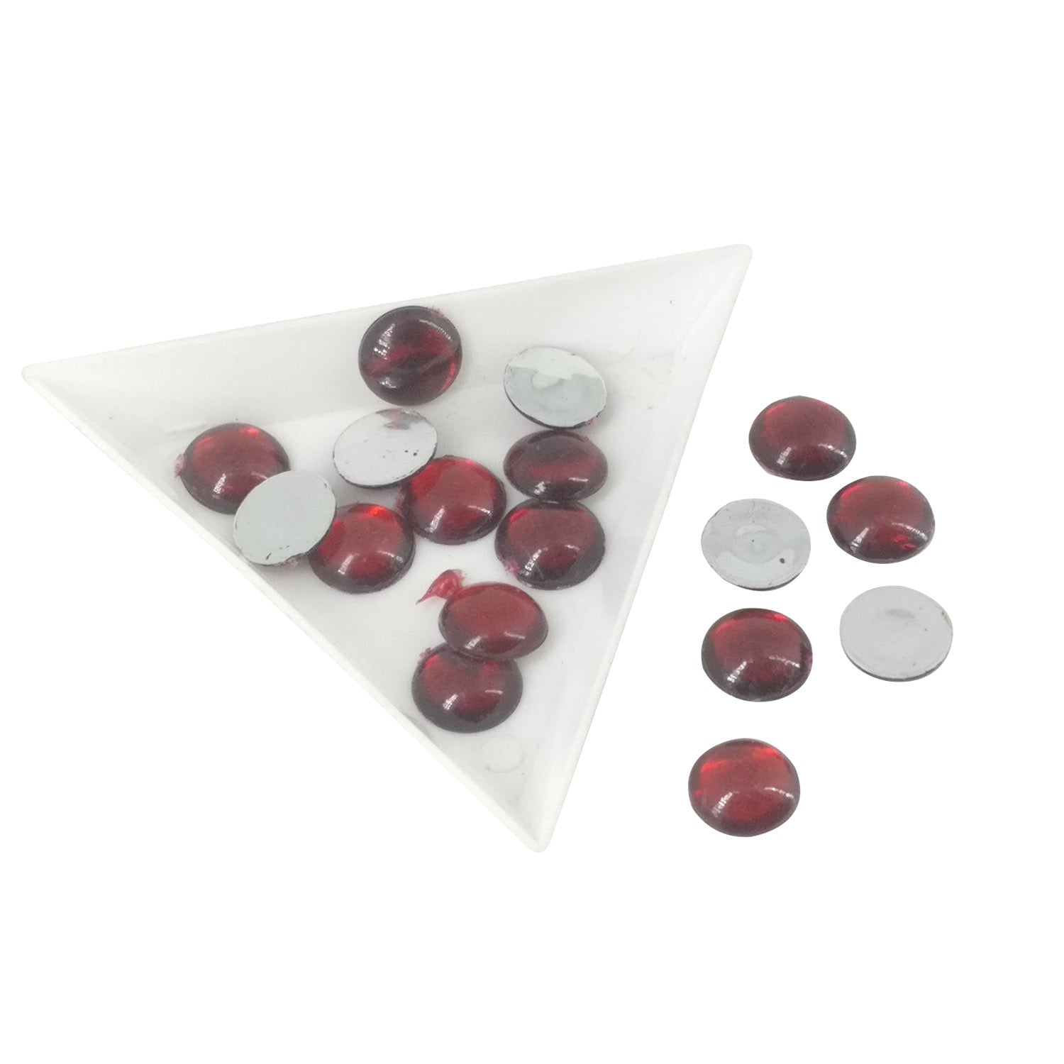Imitation Kundan Stones Flatback Acrylic 10x2.5 MM Round For Jewellery Making Garment Embellishments
