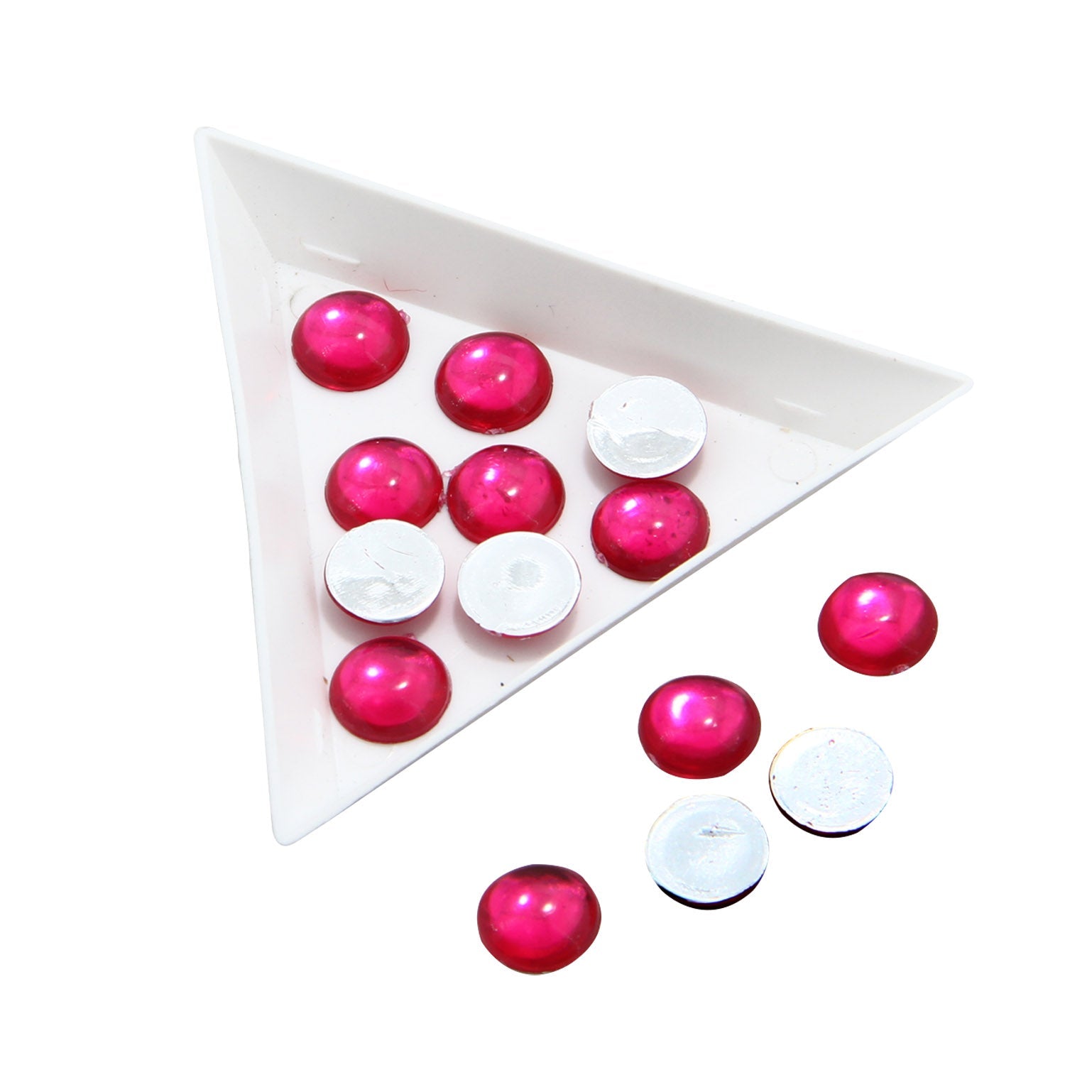 Imitation Kundan Stones Flatback Acrylic 10x2.5 MM Round For Jewellery Making Garment Embellishments