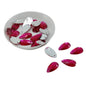 Imitation Kundan Stones With Holes Flatback Acrylic 15x8.5x2 MM Drop For Jewellery Making Garment Embellishments
