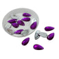 Imitation Kundan Stones With Holes Flatback Acrylic 15x8.5x2 MM Drop For Jewellery Making Garment Embellishments