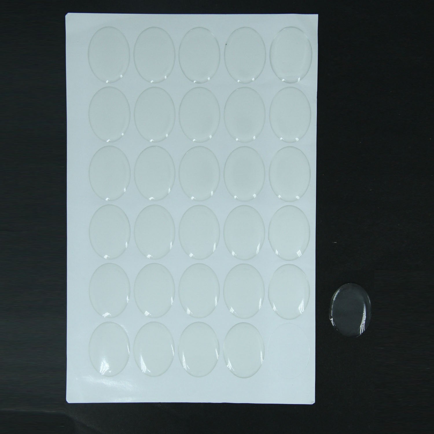 Epoxy Resin Dome Stickers Adhesives Oval 40x30x2 MM (Pack of 10 Pieces) Clear Transparent Color For Jewellery Making DIY Crafts Magnets Photos Drawing Painting [jefs-embelshcabo-00129-m3]