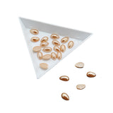 Acrylic Kundan Stones Embellishments Cabochons 8.25x5x2.75 MM Drop (150 Pieces, 25 GMs) Peach For Embroidery Garments Jewellery Making [jefs-embelshcabo-00130-m11]