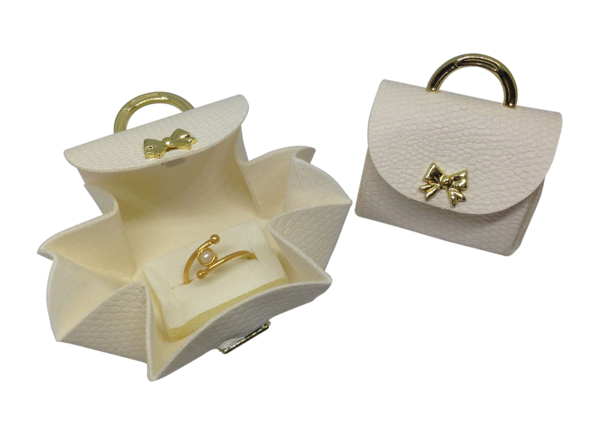 Velvet Fancy Ring Gift Packing Boxes (1 Piece, Random Shape & Color As Available) [jefs-giftbagbox-00065-mix1]
