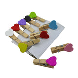 Wooden Craft Pegs Clips 3.75 CM (10 Pieces) Mixed Colors For DIY Scrapbooking Photo Holders [jefs-gnrlcrftsupp-00002-m2]