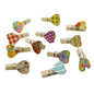 Wooden Craft Pegs Clips 3.75 CM (10 Pieces) Mixed Colors For DIY Scrapbooking Photo Holders [jefs-gnrlcrftsupp-00002-m3]