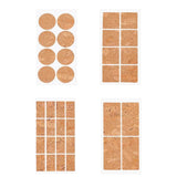 Self Adhesive Cork Stickers Mixed Shapes & Sizes (3 to 6 CM, Total 36 Pieces) Sheets Labels For DIY Crafts Coaster Utilities Decoration Party [jefs-gnrlcrftsupp-00042-combo1]