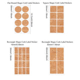 Self Adhesive Cork Stickers Mixed Shapes & Sizes (3 to 6 CM, Total 36 Pieces) Sheets Labels For DIY Crafts Coaster Utilities Decoration Party [jefs-gnrlcrftsupp-00042-combo1]