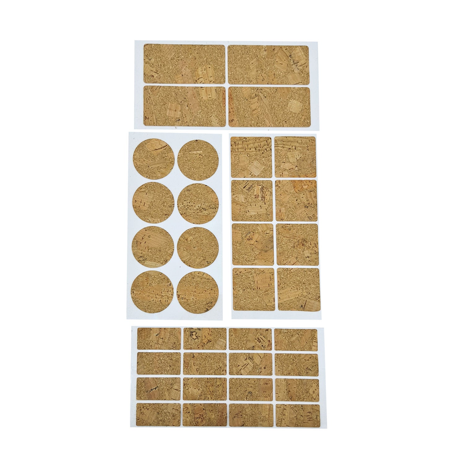 Self Adhesive Cork Stickers Mixed Shapes & Sizes (3 to 6 CM, Total 36 Pieces) Sheets Labels For DIY Crafts Coaster Utilities Decoration Party [jefs-gnrlcrftsupp-00042-combo1]