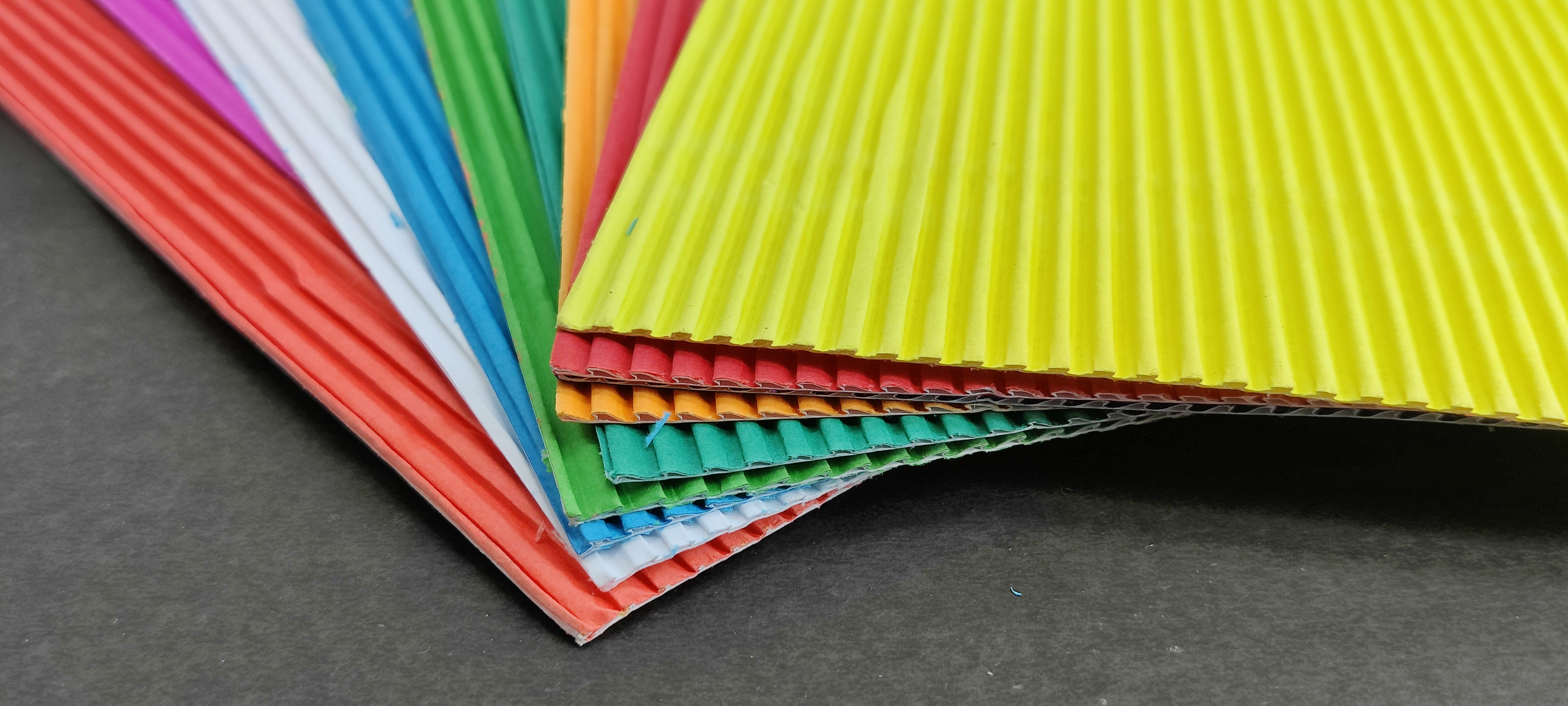 Corrugated Craft Paper (10 Sheets) A4 Size Mixed Colors For DIY Hobby Arts [jefs-gnrlcrftsupp-00047-m2]