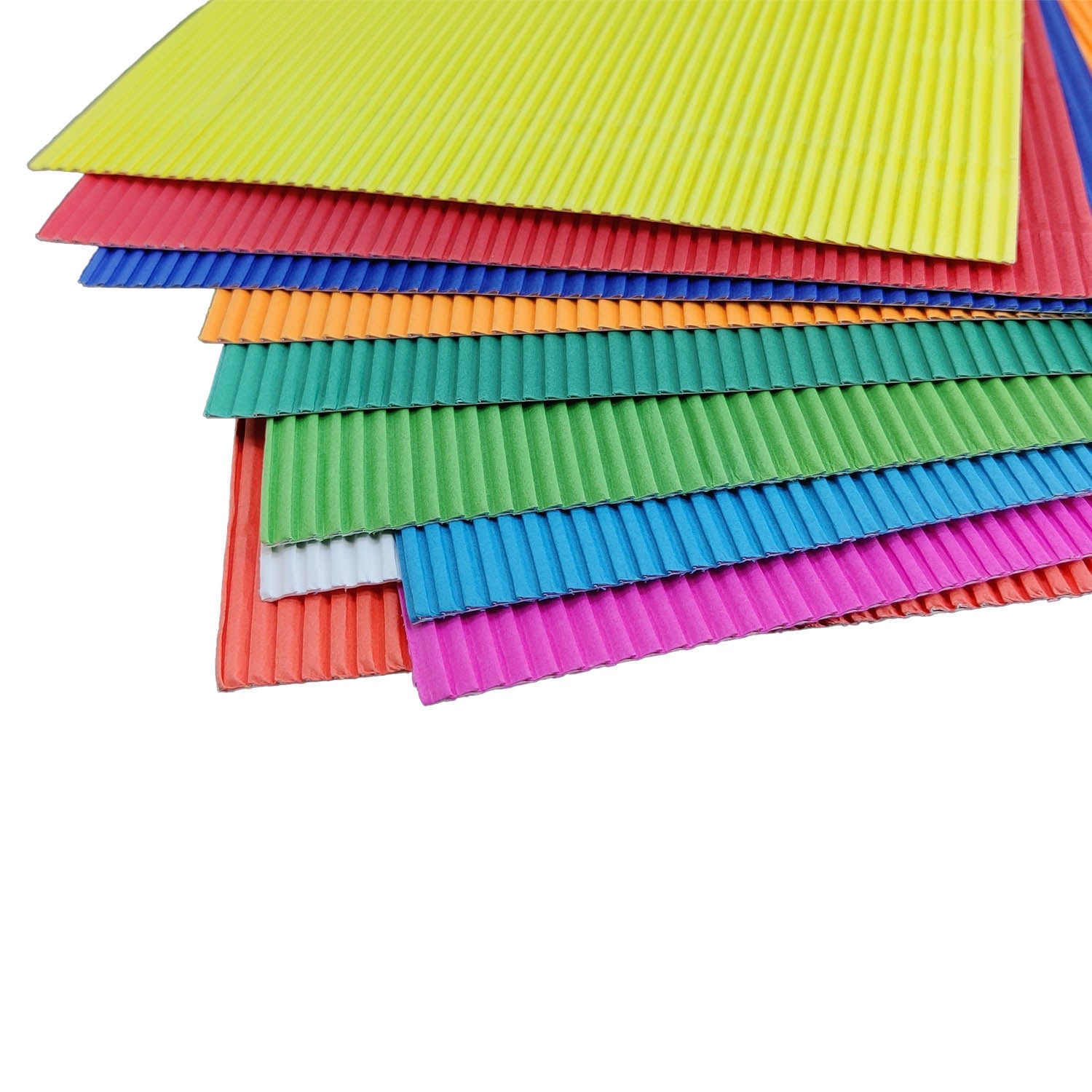 Corrugated Craft Paper (10 Sheets) A4 Size Mixed Colors For DIY Hobby Arts