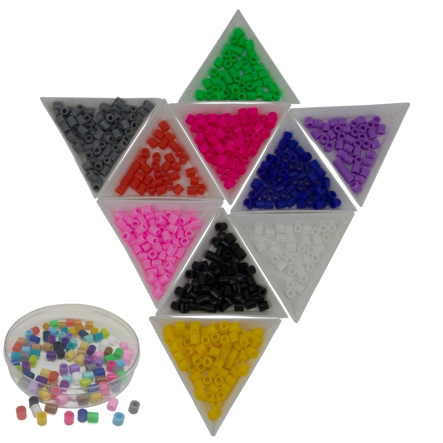 Plastic Mini Fuse Beads For Aumni Crafts DIY Bead Fusion Kit Refill And All Other Brands 3x2.5mm Cylinder [jefs-gnrlcrftsupp-00050]