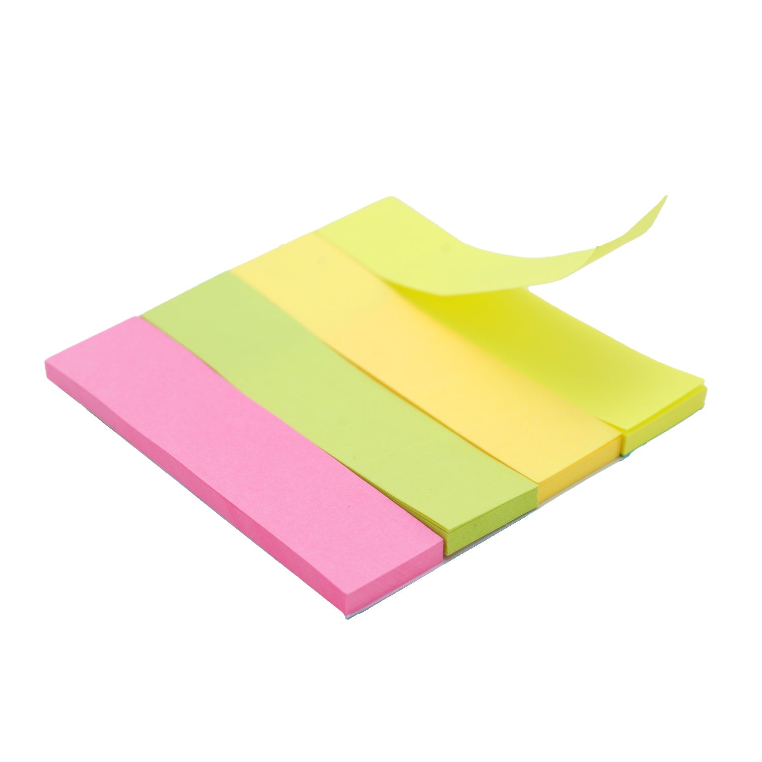 Plain Sticky Notes 3x0.75 Inch Assorted 4-Color Gift Label Paper Tag Stickers (Pack of 1 Piece, 150+ Sheets Per Piece) [jefs-offcstnry-00013-m10]
