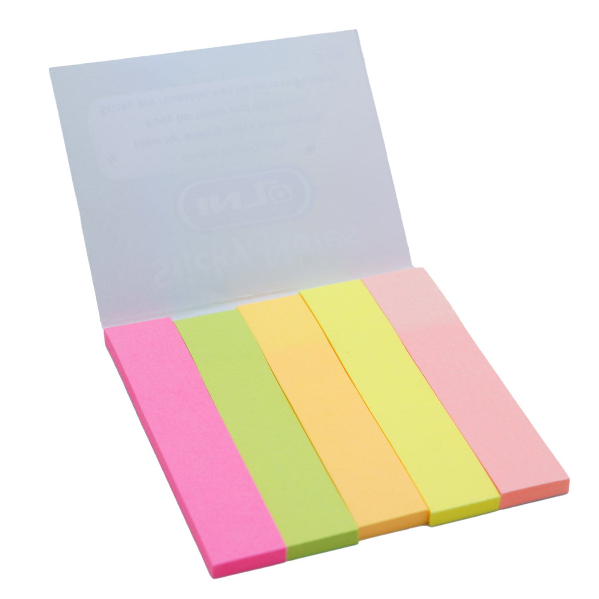 Plain Sticky Notes 3x0.6 Inch Assorted 5-Color Gift Label Paper Tag Stickers (Pack of 1 Piece, 200 Sheets Per Piece) [jefs-offcstnry-00013-m11]